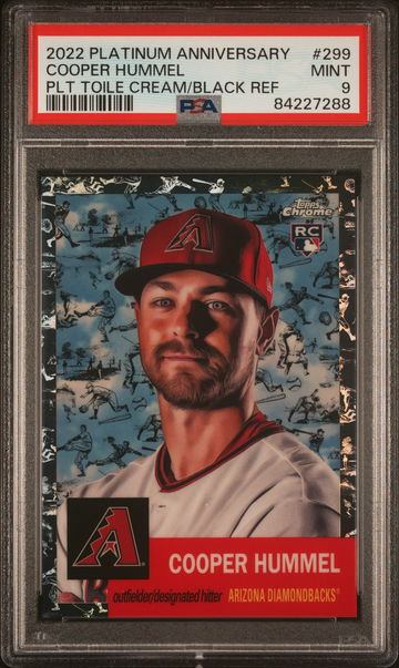 2022 Topps Chrome Platinum Anniversary Cooper Hummel #299 RC /10 PSA 9