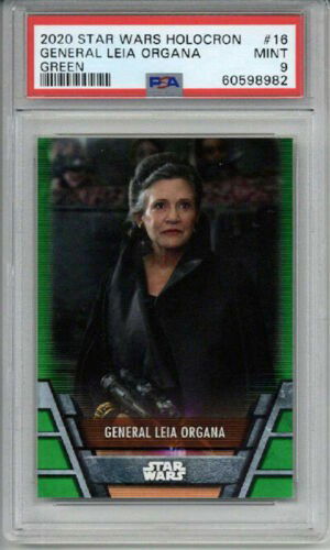 2020 TOPPS STAR WARS HOLOCRON GREEN #16 PRINCESS LEIA ORGANA PSA 9 MINT