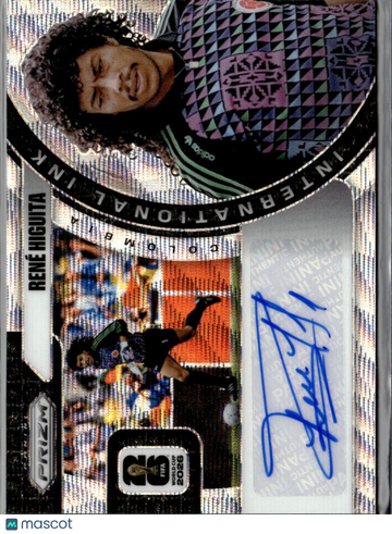 René Higuita 2026 Panini Prizm International Ink Auto Silver Colombia