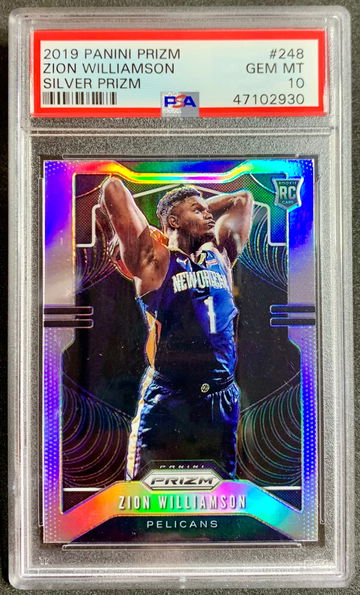 2019 Panini Prizm Silver Zion Williamson Rookie RC PSA 10