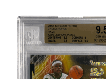 2012 Fleer Retro 1997 Z-Force Rave LeBron James #Z50 BGS 9.5