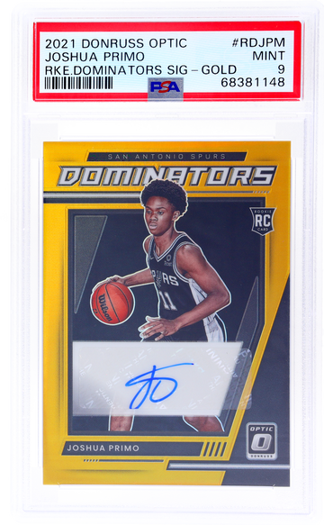 2021 Donruss Optic Dominators Joshua Primo #RDJPM /10 PSA 9 RC Auto