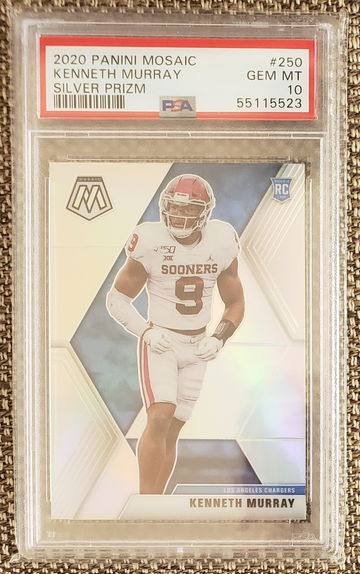 2020 Panini Mosaic Kenneth Murray Rookie Variation Silver Prizm RC #250 PSA 10
