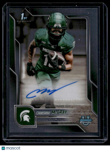 2025 Bowman University Chrome Football Chrishon McCray #BCA-CMC Autograph Topps