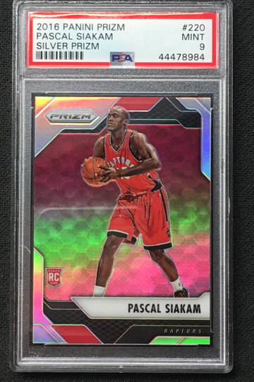 Pascal siakam silver prizm rc psa 9 