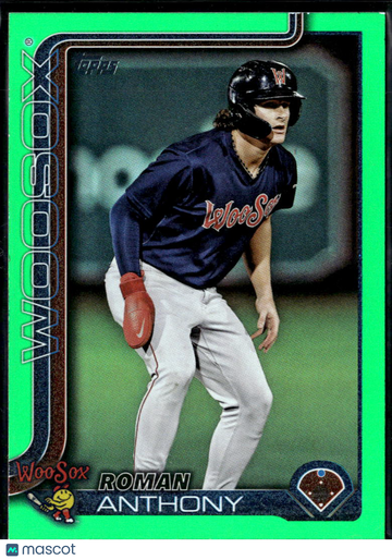 Roman Anthony 2025 Topps Pro Debut Green Worcester Red Sox