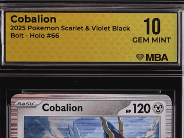 2025 Pokemon Scarlet & Violet Black Bolt Cobalion Holo MBA 10 #66