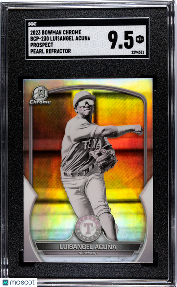 2023 Bowman Chrome Luisangel Acuna #BCP-230 Pros. Pearl Refractor SGC 9.5