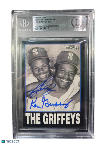 1991 Score Ken Griffey Sr. Ken Griffey Jr. #841 /Ken BGS Authentic