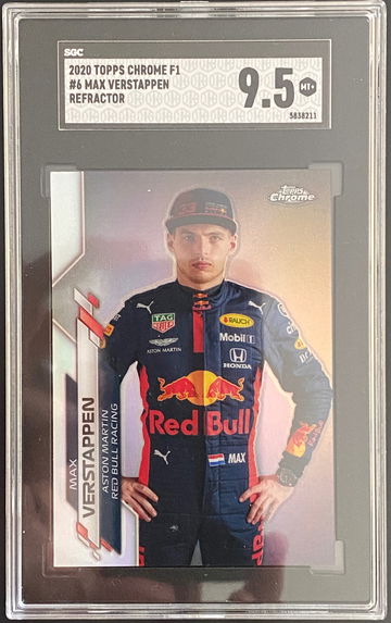 2020 Topps Chrome F1 Formula One 1 Max Verstappen Refractor 6 SGC 9.5