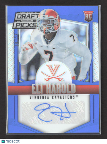 2015 Panini Prizm Collegiate Draft Picks Eli Harold #186 Blue RC Auto