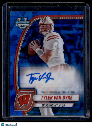 2024 Bowman University Chrome Sapphire Tyler Van Dyke #PA-TVA Prospect Autographs AU