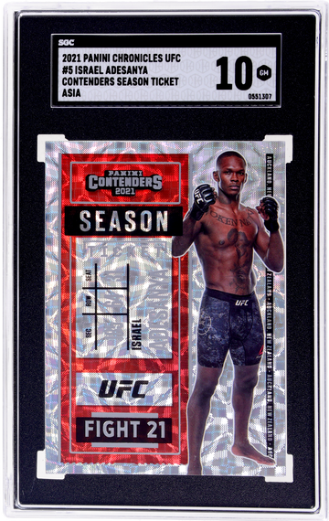 2021 Panini Chronicles Ufc #5 Israel Adesanya Contenders Season Ticket Asia SGC 10