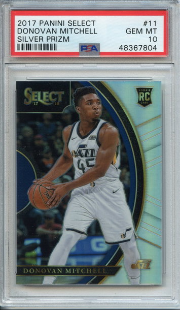 Donovan Mitchell Select Silver PSA 10