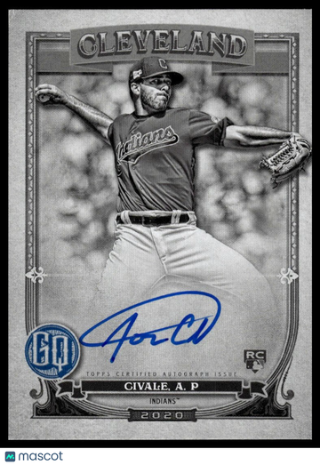 2020 Topps Gypsy Queen Aaron Civale #GQA-AC Autographs Black & White SN AU