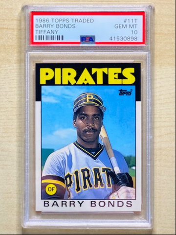 Barry Bonds 1986 Topps Traded Tiffany