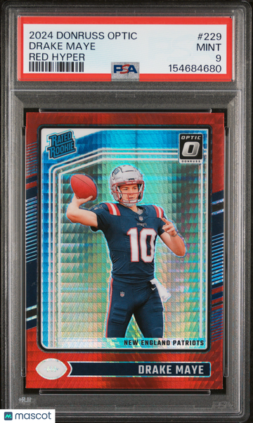 2024 Donruss Optic Rated Rookie Drake Maye #229 Red Hyper PSA 9