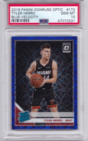 2019 Tyler Herro Optic Blue Velocity PSA 10