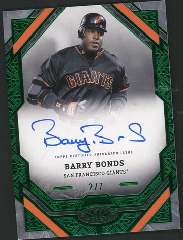 2025 Topps Tier One Barry Bonds #T1A-BB Auto /7