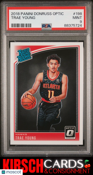 Trae Young 2018 Panini Donruss Optic RC#198 PSA 9