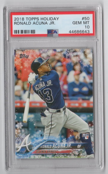2018 Topps Holiday Ronald Acuna Jr. PSA 10