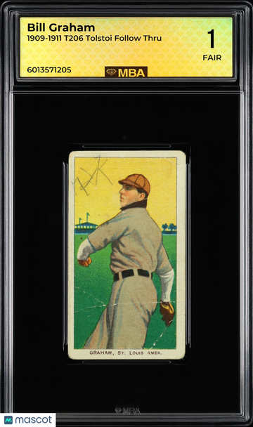 1911 T206 Bill Graham Tolstoi MBA 1