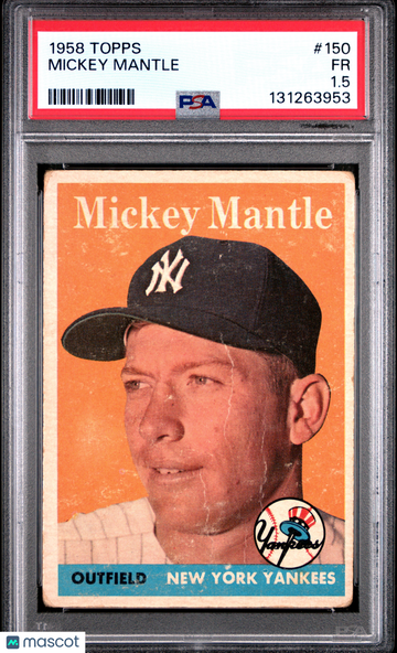 1958 Topps Mickey Mantle #150 PSA 1.5
