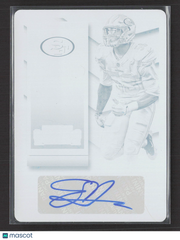 2015 Panini Contenders Football Rookie Ticket Variations Eli Harold #T30 Cyan Printing Plate /1 Printing Plate
