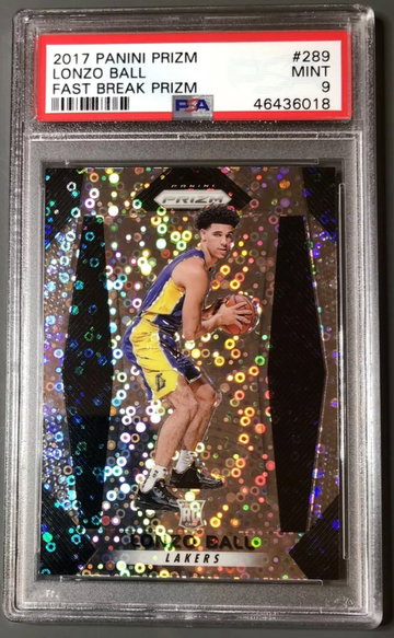 2017-18 Panini Prizm Lonzo Ball Fast Break PSA 9