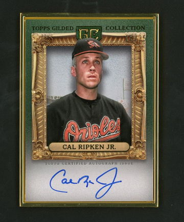 2024 Topps Gilded Collection Gold Framed HOF Cal Ripken Jr #HAFA-CR Auto /25