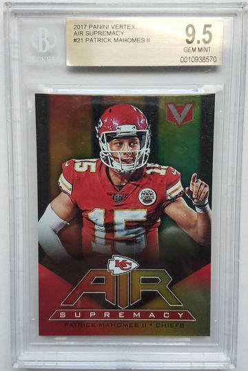 2017 Panini Vertex Patrick Mahomes II Air Supremacy #21 BGS 9.5