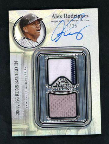 2023 Topps Sterling SWA-AR Alex Rodriguez Sterling Swings /25 VG New York Yankees Auto