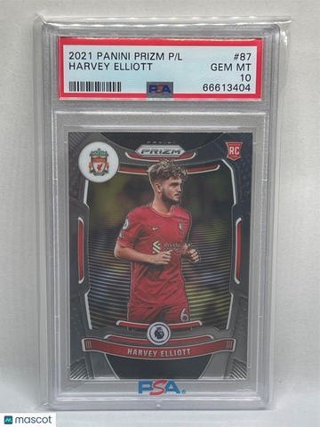 2021 Panini Prizm Premier League Harvey Elliott #87 PSA 10
