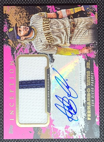 2021 Topps Inception #FT Fernando Tatis Jr.  Autograph Patch Magenta 02/75