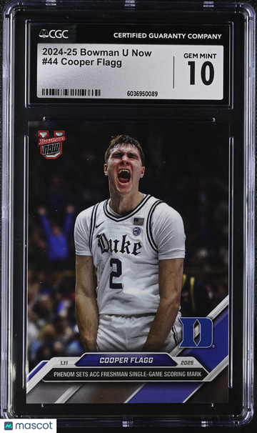 2024-25 Bowman U Now Cooper Flagg #44 CGC 10