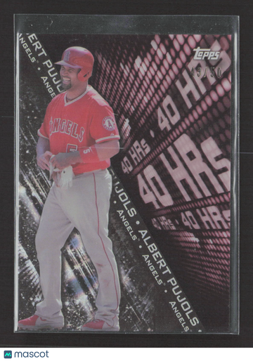 2016 Topps High Tek Albert Pujols #H-AP Black Out