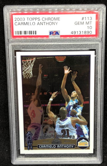 Carmelo Anthony 2003-04 Topps Chrome Rookie PSA 10