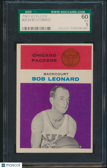 1961 Fleer Bob Leonard #28 SGC 5