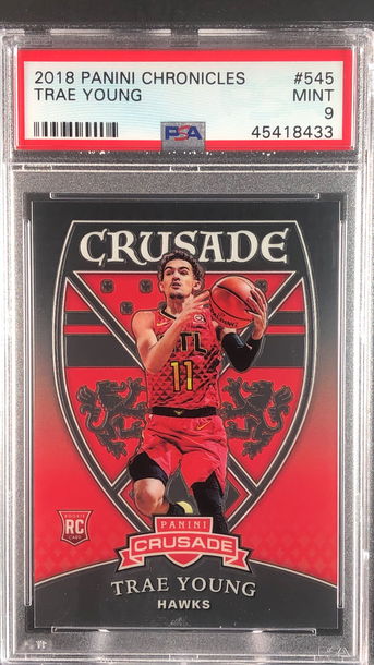 2018-19 Panini Chronicles Trae Young Crusade Rookie PSA 10 Gem Mint #545