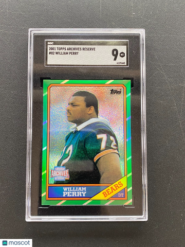 2001 Topps Archives Reserve William Perry #82 Refractor SGC 9