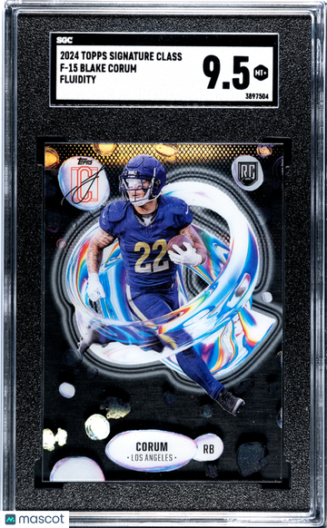 2024 Topps Signature Class Blake Corum #F-15 Fluidity SGC 9.5