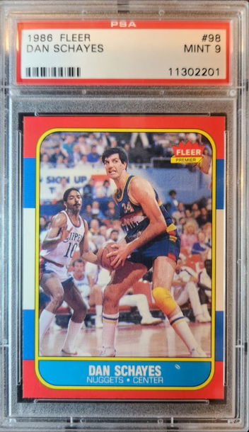 1986 Fleer, Dan Schayes, PSA 9, #98