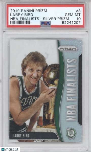 2019 Panini Prizm NBA Finalists Larry Bird #8 Silver PSA 10