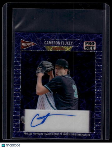 2026 Pro Set Metal - 1989 Pro Set Autographs Mini Lazer Green Cameron Flukey #89AM-CF1 AU SN