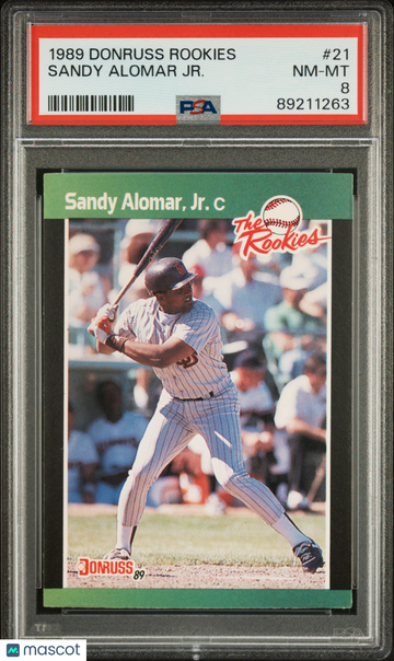 1989 Donruss Rookies Sandy Alomar JR. #21 PSA 8