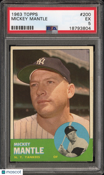 1963 Topps Mickey Mantle #200 PSA 5