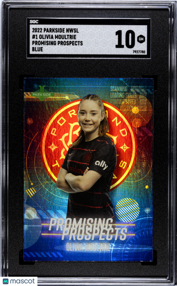 2022 Parkside Nwsl Olivia Moultrie #1 Promising Prospects Blue SGC 10
