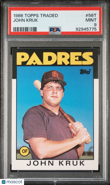 1986 Topps Traded John Kruk #56T PSA 9