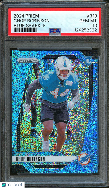 2024 Panini Prizm Chop Robinson #319 Sparkle Rookie PSA 10