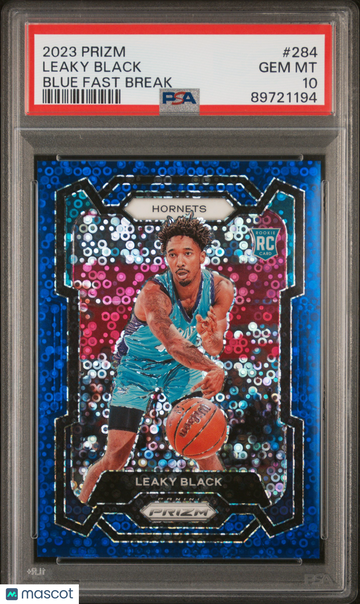 2023 Panini Prizm Leaky Black #284 Blue Fast Break PSA 10